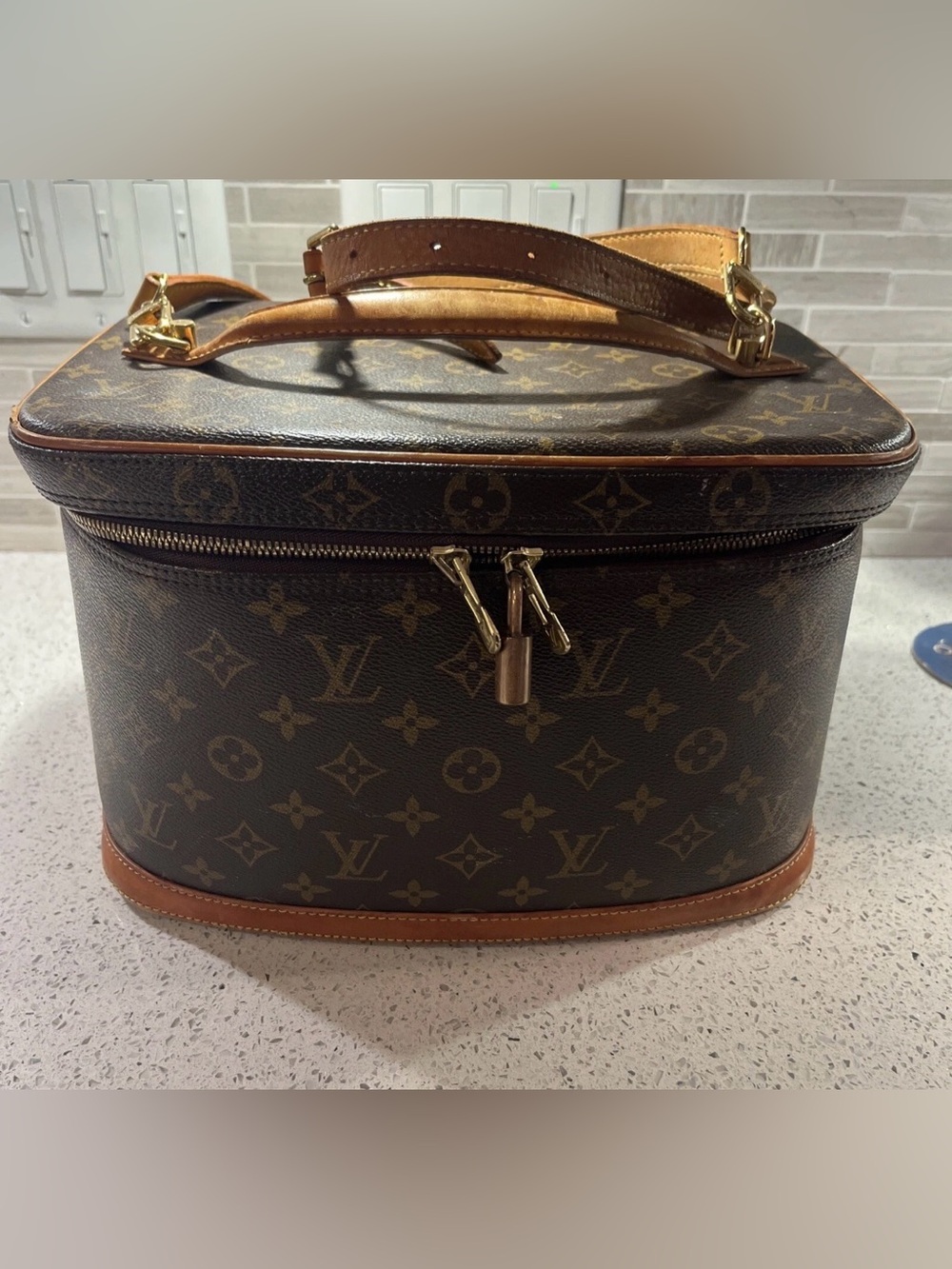 Louis Vuitton Monogram Canvas Train case / Toiletry Case - Brown and Tan